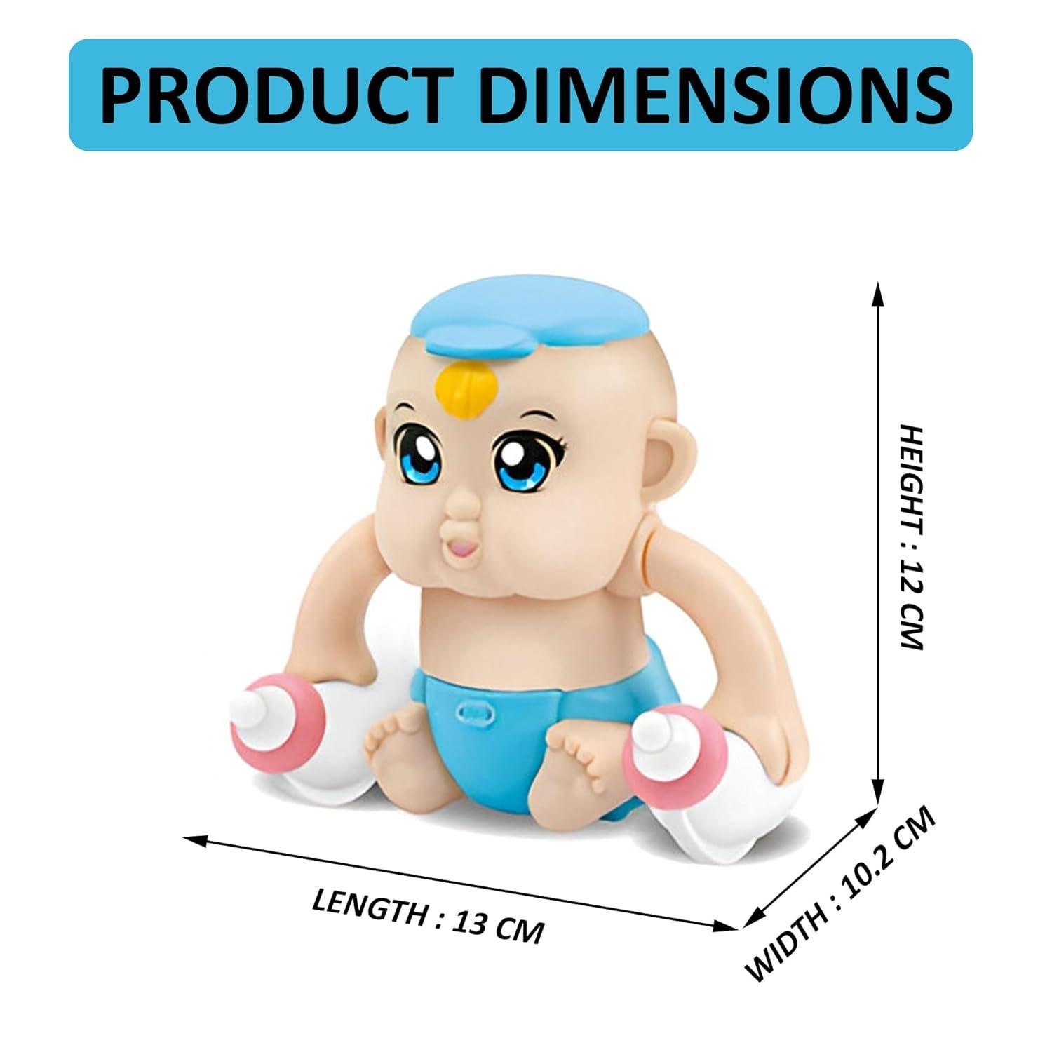 Dancing Rolling Electric Baby Toys for Kids | Baby Tumbling Doll | Battery Operated Games | Voice Sensor | LED Light and Music Rotating Arm Sound Toy