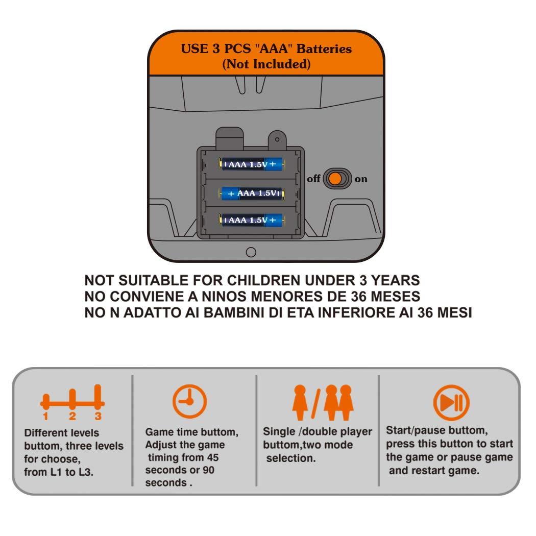 Basketball Shooting Game Toy, Desktop Table Basketball Games Set with Basketball Court, Move Basket, Light and Score Fun Sports