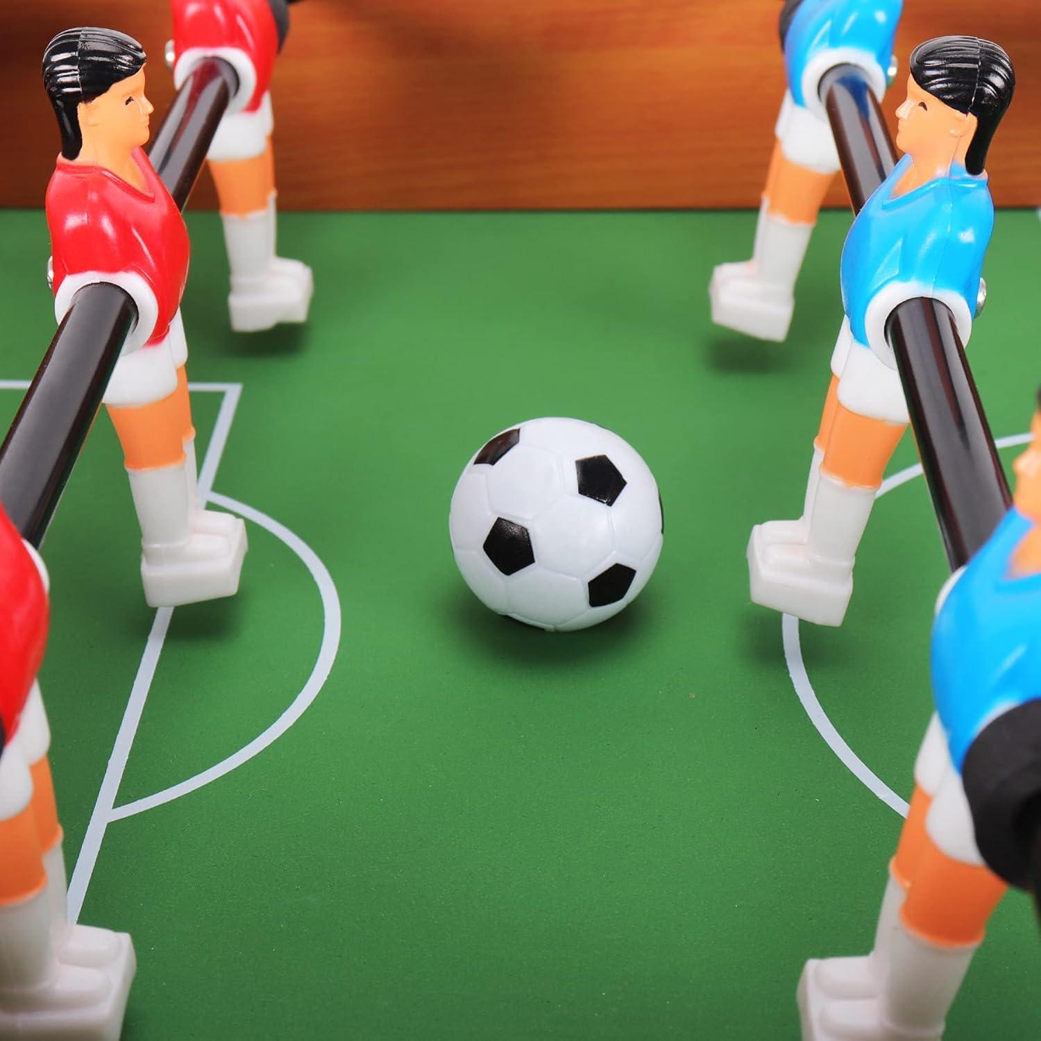 Portable Table Football Game - Foosball (Small) | Table Soccer Game Board | Indoor Sport Games for Boys Girls Adults and Family Mini Football Table for Kids