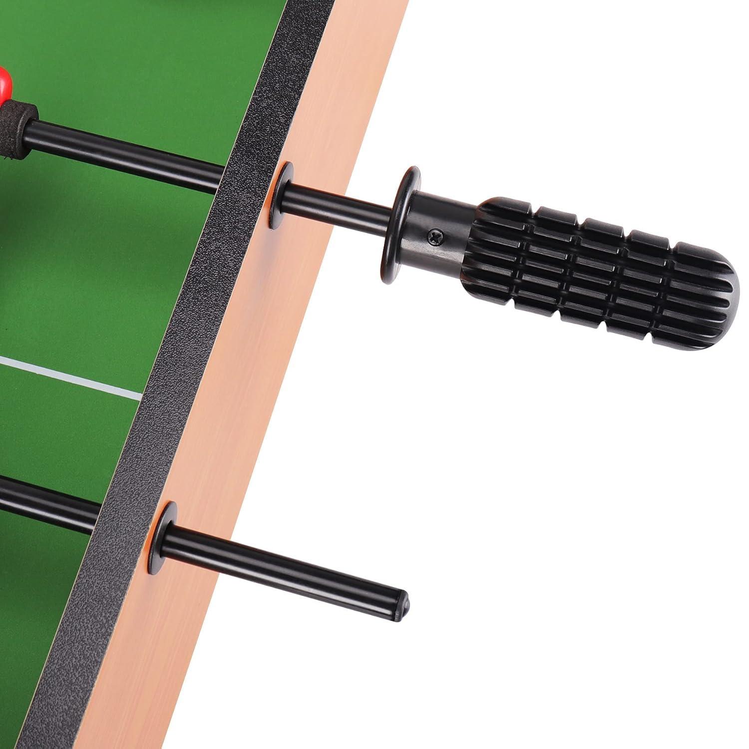 Portable Table Football Game - Foosball (Small) | Table Soccer Game Board | Indoor Sport Games for Boys Girls Adults and Family Mini Football Table for Kids