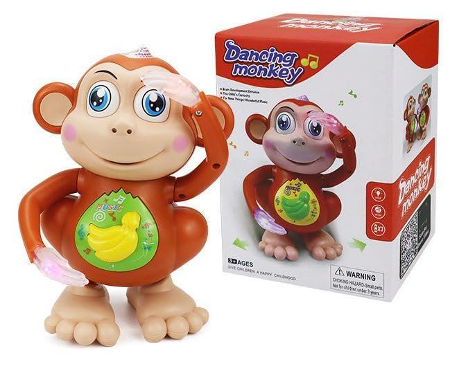 Dancing Monkey Musical Toys for Kids with Light and Sound, Dancing Funny Animal Toys Features with Hand Flapping and Legs Left Right Movements Dancing Toys