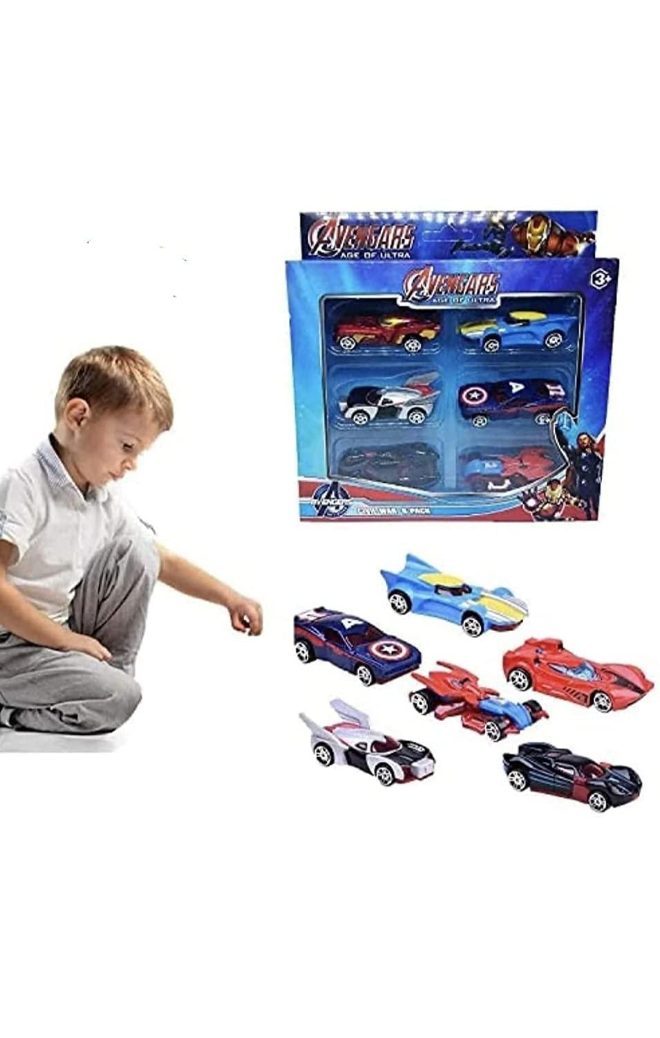 Die Cast 1:64 Avengers 6 in 1 Vehicles Metal Cars Action Series Playset for Kids  (Multicolor, Pack of 1)