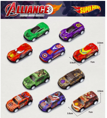 5 in 1 Avengers Endgame Alloy Car Set of 5 Pcs