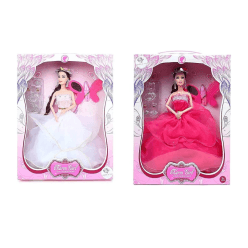 Beautiful Charming Fashion Doll With HAT, Tiara and Full Fashion Accessories, Amazing Dress Very Cute Smile and FACE. (RED & White)