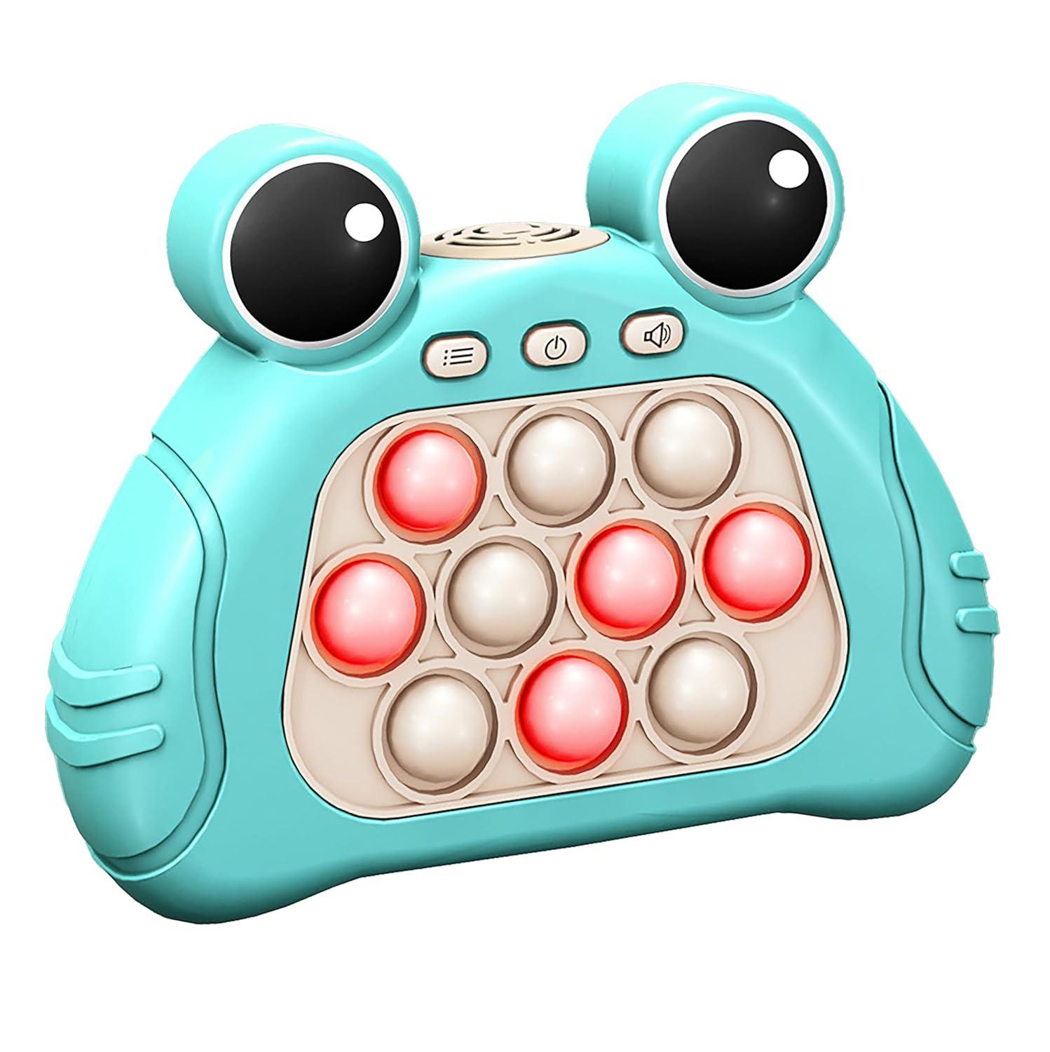 Mini Fast Push Pop Interactive Game Toy Light-up Bubble Pop Fidget Toy for Kids and Adults, Stress Relief, Pop-Push Game Machine with Light and Music - Design As Per Stock