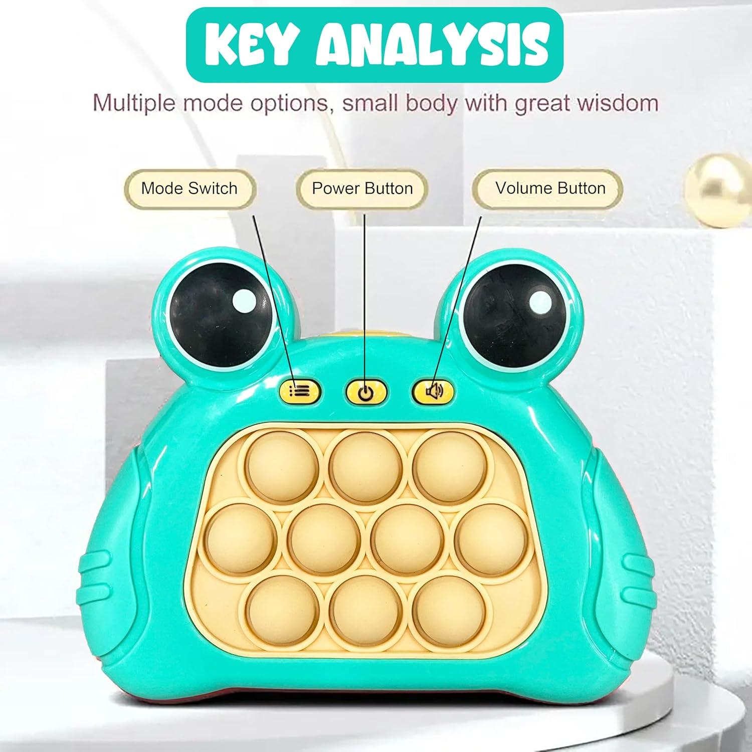 Mini Fast Push Pop Interactive Game Toy Light-up Bubble Pop Fidget Toy for Kids and Adults, Stress Relief, Pop-Push Game Machine with Light and Music - Design As Per Stock