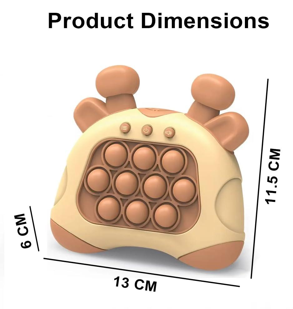 Mini Fast Push Pop Interactive Game Toy Light-up Bubble Pop Fidget Toy for Kids and Adults, Stress Relief, Pop-Push Game Machine with Light and Music - Design As Per Stock