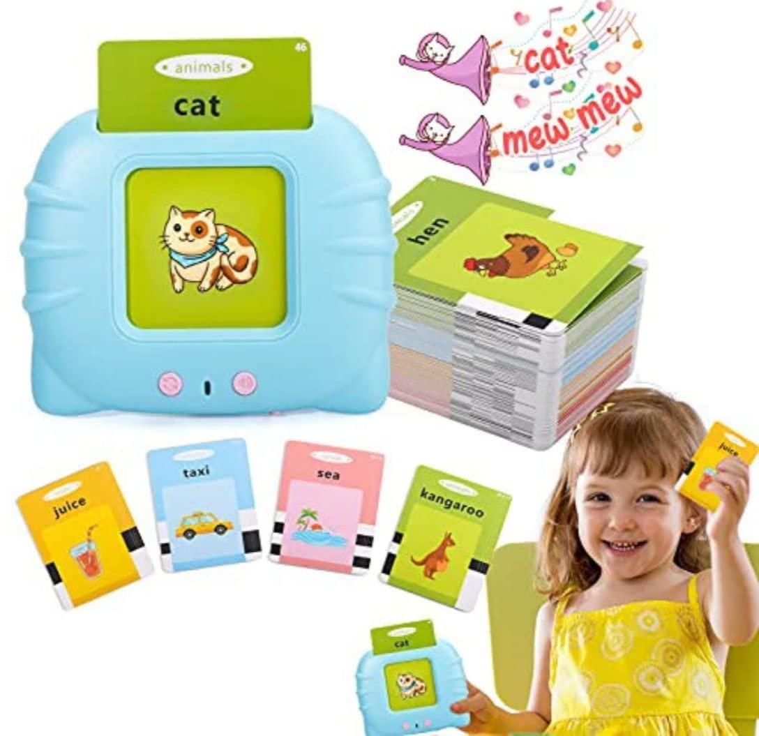 Talking Flash Card Learning Device Toy Early Learning 224 Words Sounds Music Playing Game - USB Rechargeable