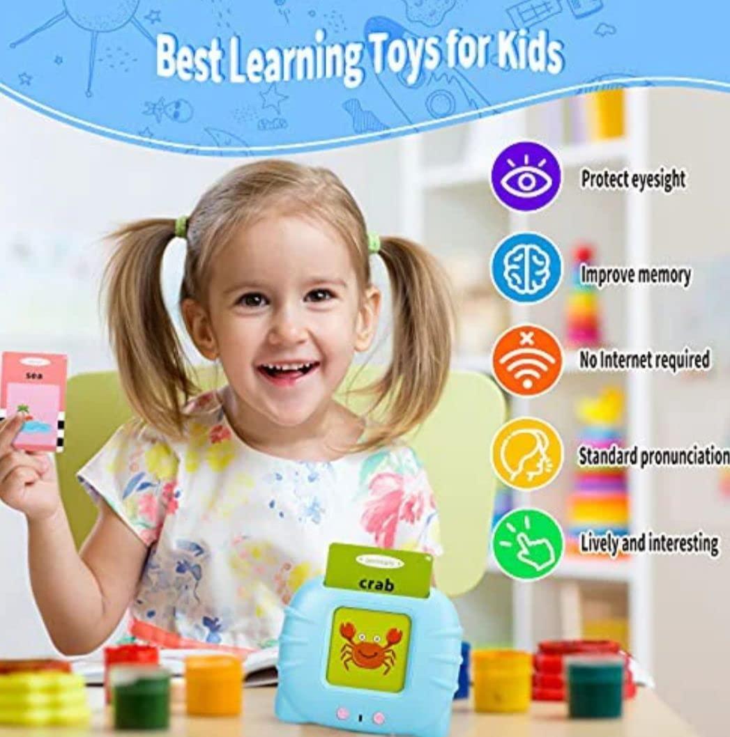 Talking Flash Card Learning Device Toy Early Learning 224 Words Sounds Music Playing Game - USB Rechargeable