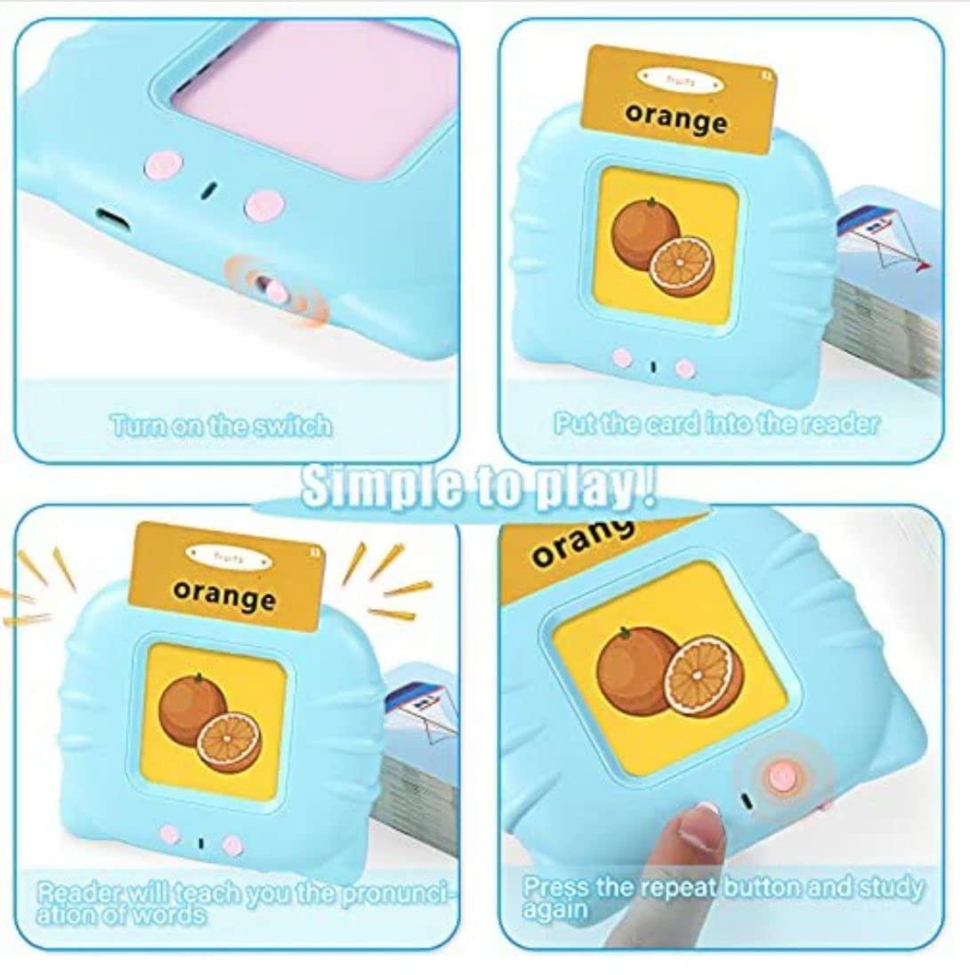 Talking Flash Card Learning Device Toy Early Learning 224 Words Sounds Music Playing Game - USB Rechargeable