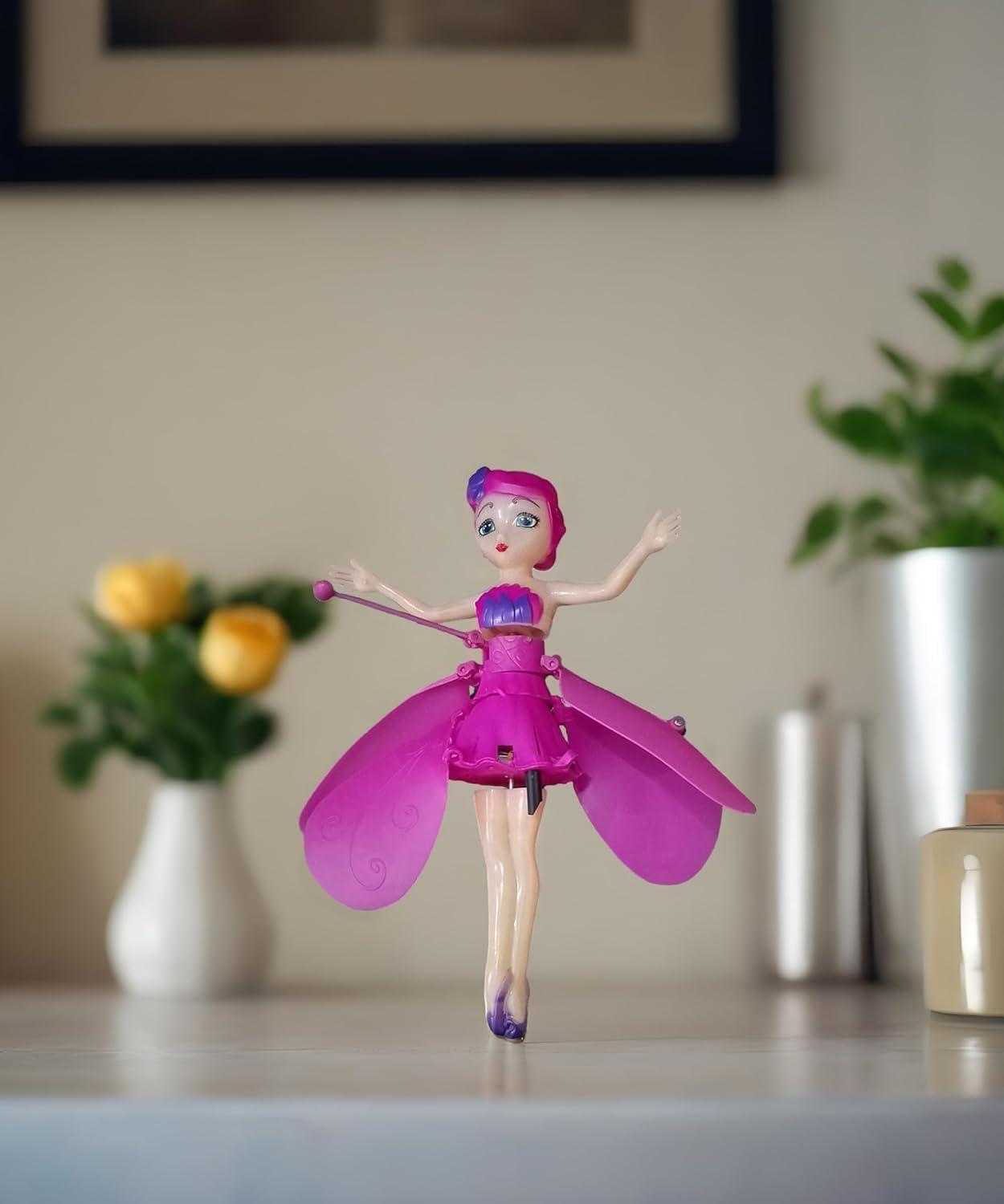 Magical Flying Fairy Doll, Hand Sensor Control, USB Powered Magic Flying Fairy, Sky Dancers Flying Toy, Rainbow Glitter Flying Princess Doll Indoor, Fairy Doll for Girls Boys (Random Color)