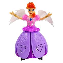 Angel Girl Doll Robot with Wings Musical 360° Rotating, Dancing, Flashing 4D Light with Music Sound for Kids
