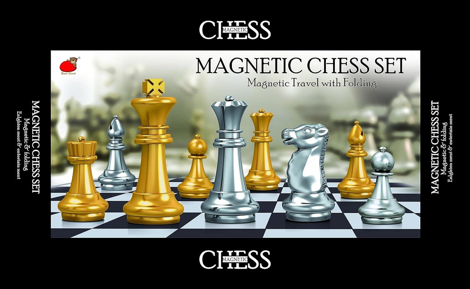 Chess Board, 14" Magnetic Travel Chess Set for Adults and Kids,Portable Folding Chess,Perfect for Board Game Lovers