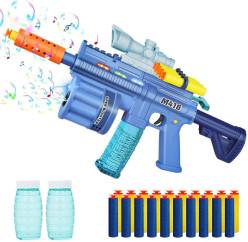 3 in 1 Soft Bullet Blaster Toy Gun with Bubble Maker & Light Music Blaster Gun Guns & Darts  (Blue)