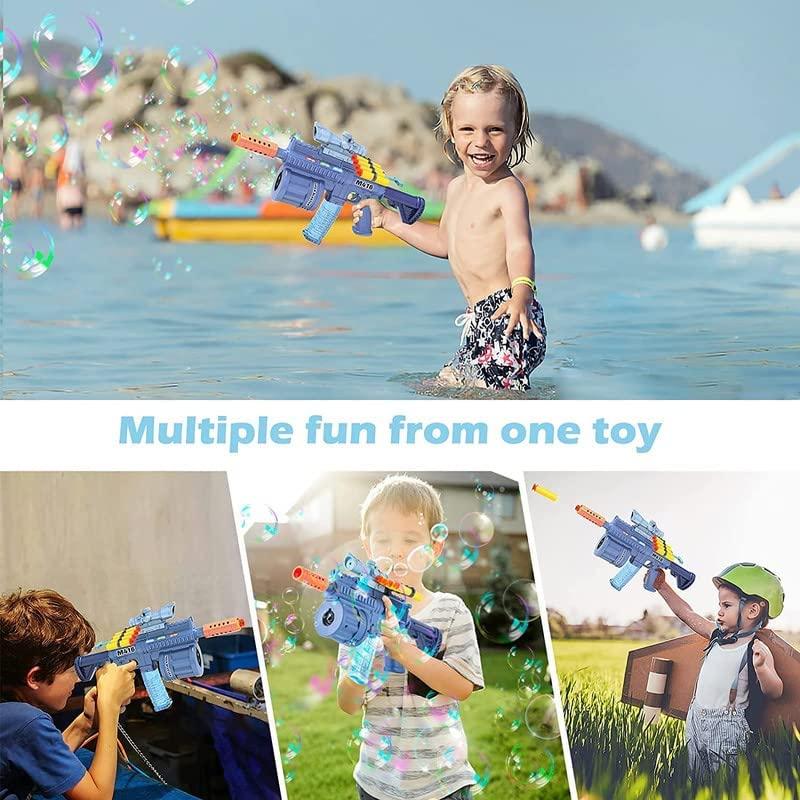 3 in 1 Soft Bullet Blaster Toy Gun with Bubble Maker & Light Music Blaster Gun Guns & Darts  (Blue)