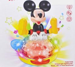 Spinning Mickey Mouse with Music and 4D Light Toy Bump and Go Type