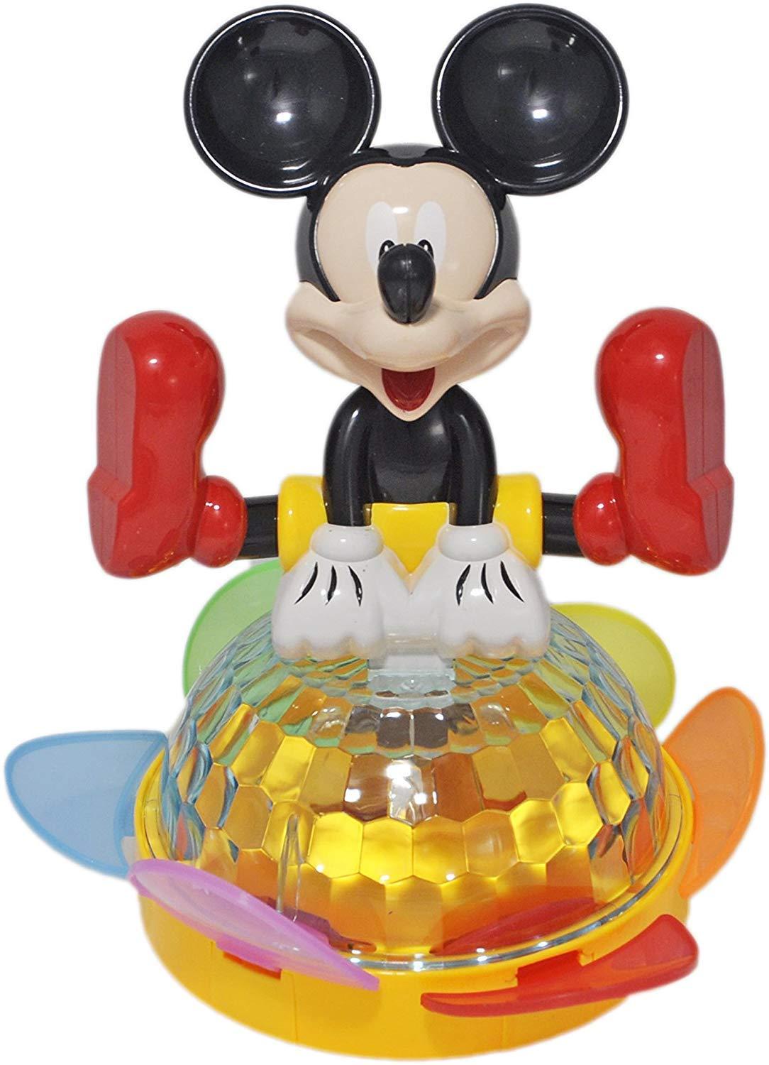 Spinning Mickey Mouse with Music and 4D Light Toy Bump and Go Type