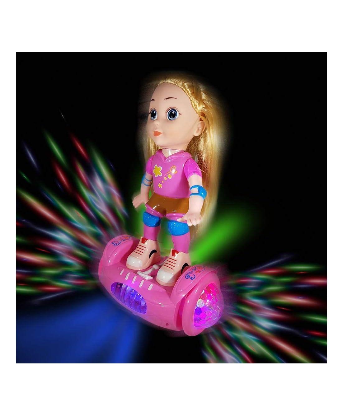 1Pcs Musical Dancing Girl Doll Activity Play Center Toy 360 Degree Rotating with Flashing Lights and Bump n Go Action Toys for Kids