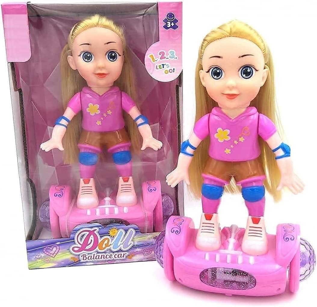 1Pcs Musical Dancing Girl Doll Activity Play Center Toy 360 Degree Rotating with Flashing Lights and Bump n Go Action Toys for Kids