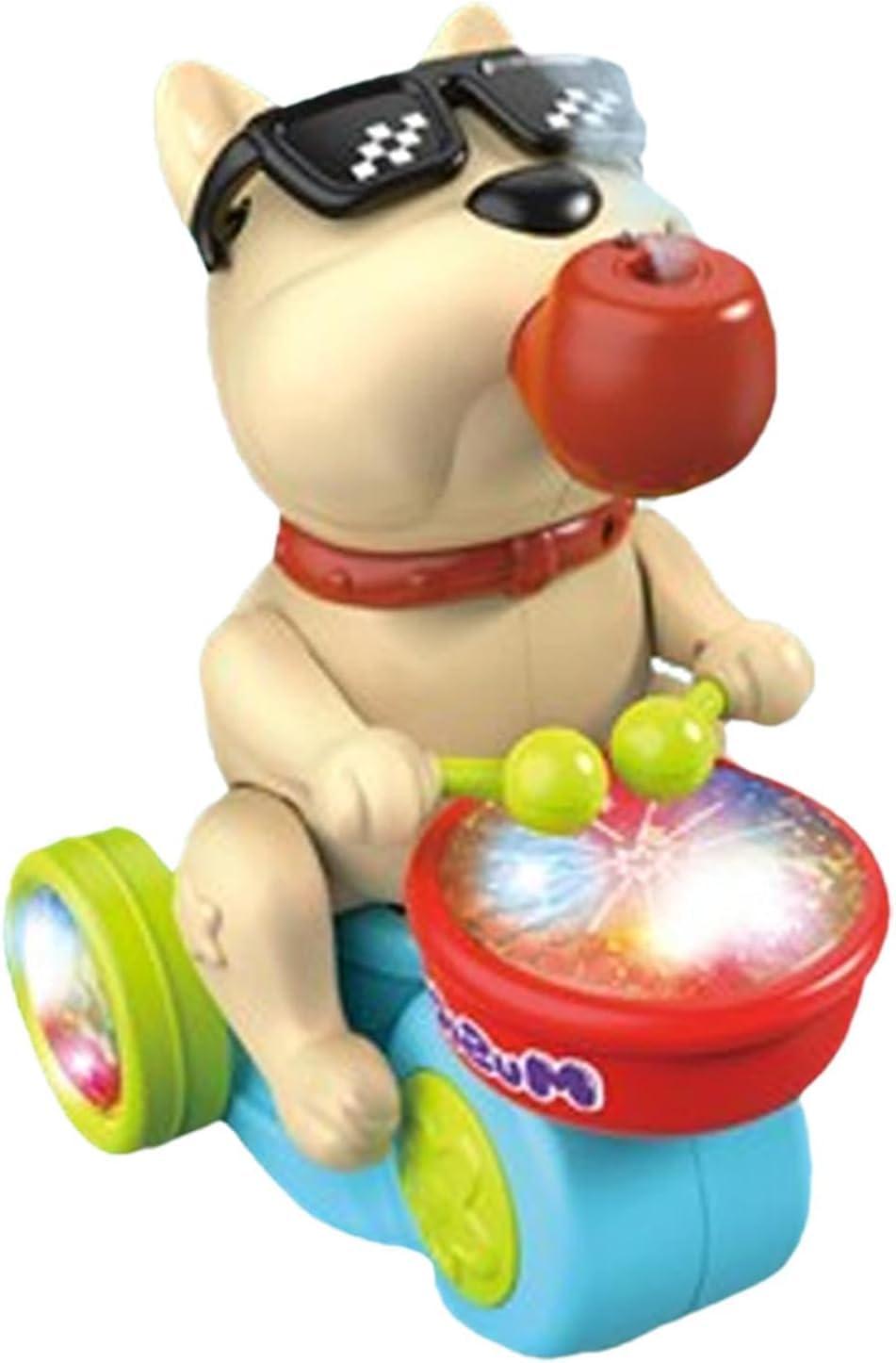Musical Light-Up Spraying Drum Dog Toy for Kids | Musical Dog Drumming Toy – Fun and Interactive