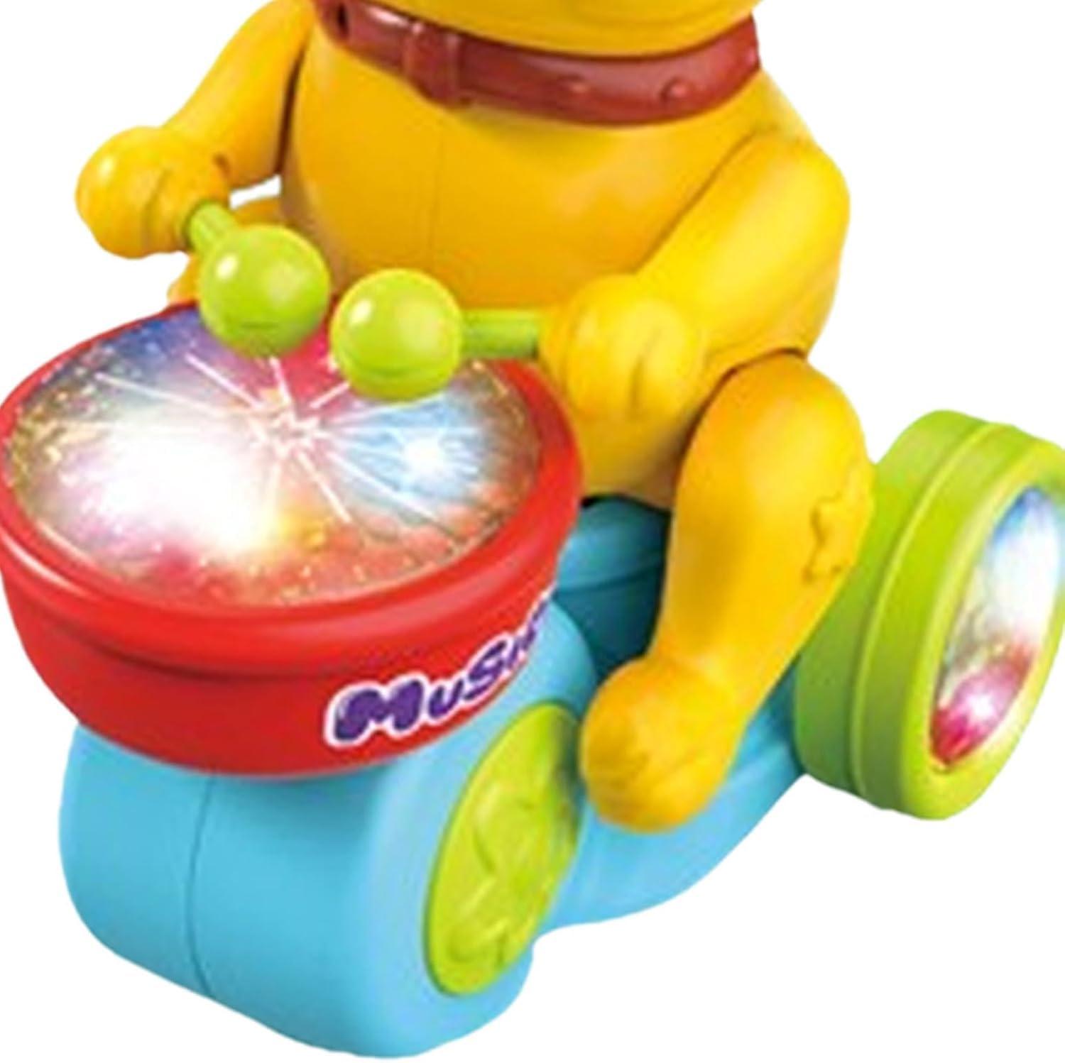 Musical Light-Up Spraying Drum Dog Toy for Kids | Musical Dog Drumming Toy – Fun and Interactive