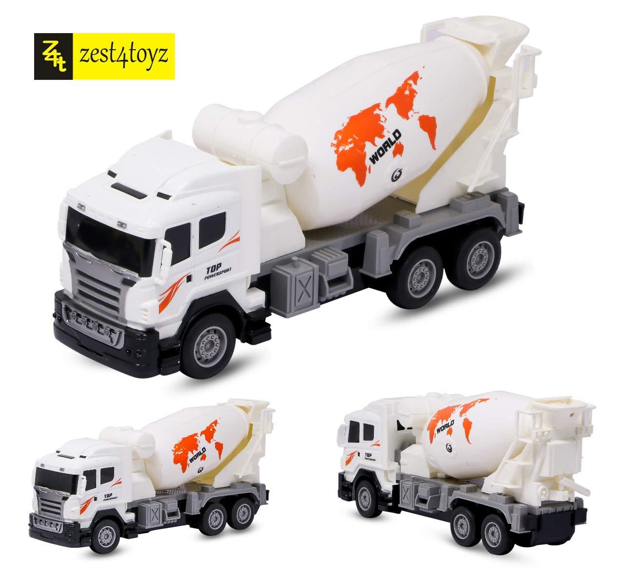 Remote Control Battery Operated Cement Mixer Truck, Rotating Cement Barrel | Remote Control Toy for Boys, Pack of 1 - Multicolor