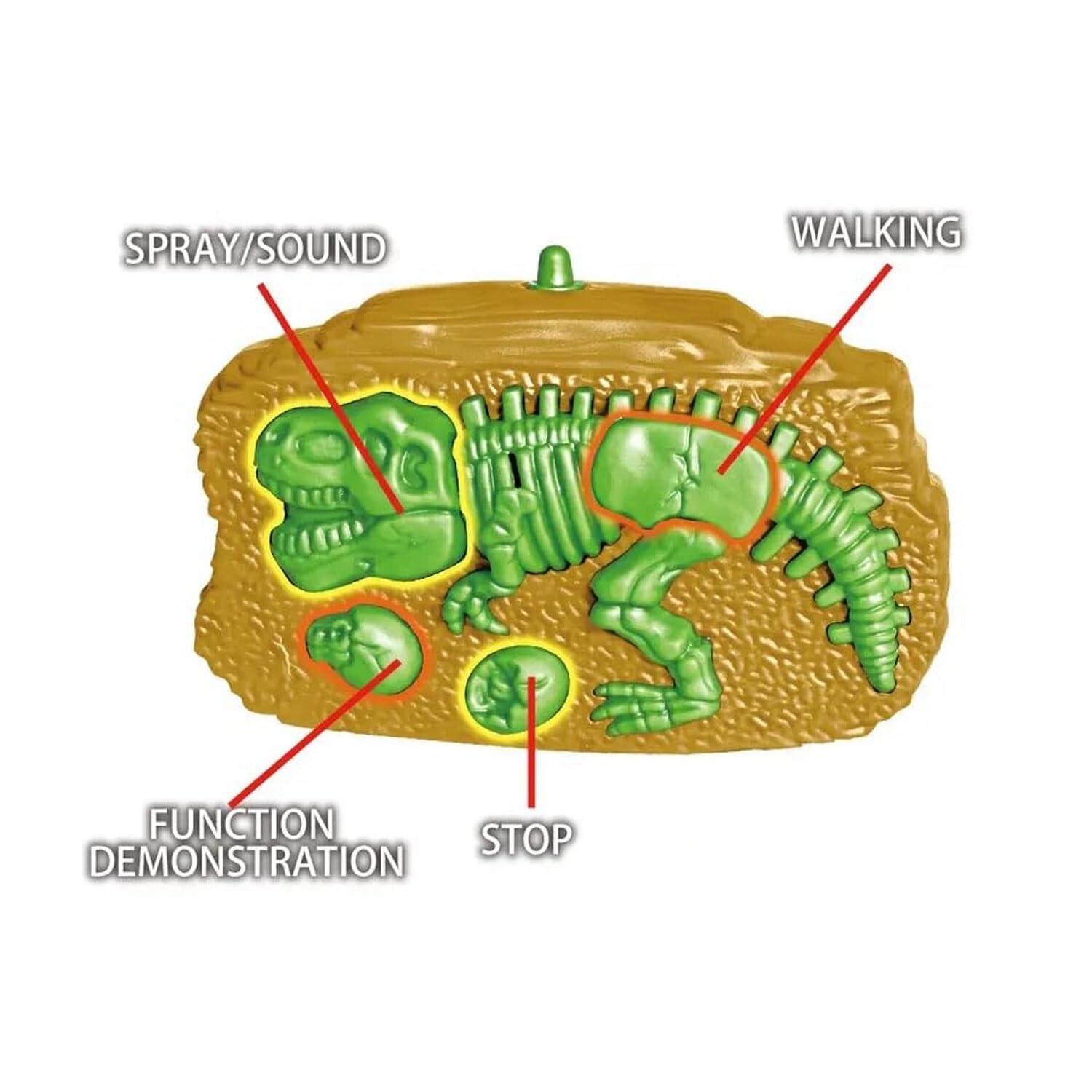 Kids 2.4Ghz Remote Control Multifunction RC Dinosaurs Battery Operated Toy Plastic Dinosaur Toys Simulated Walking Tyrannosaurus