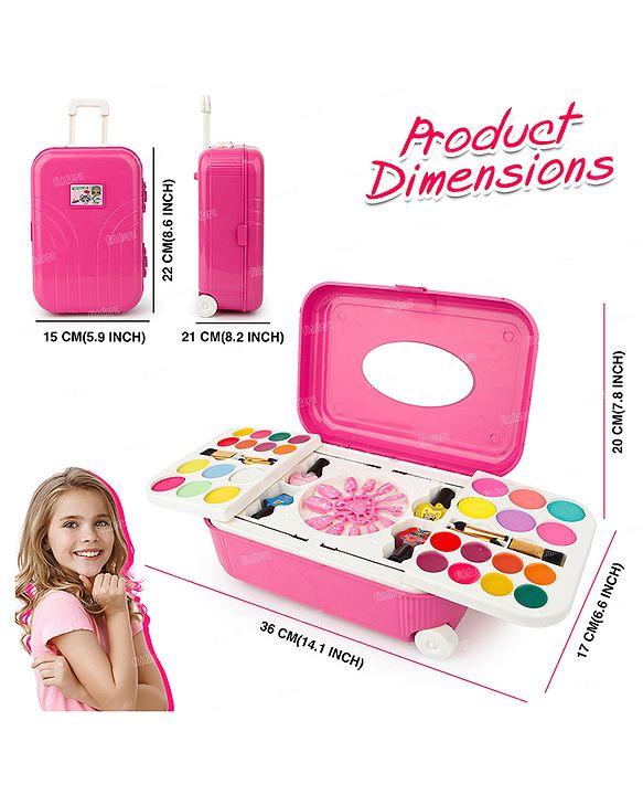 2 in 1 Cosmetic Makeup Palette and Nail Art Kit for Kids with Portable Trolly Bag | LOL Surprise Nail Art Kit