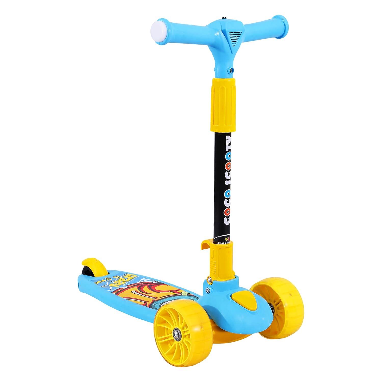 Kidoyz Jumbo Scooter for Kids 2 Wheels Steel Frame Large Foldable & Height Adjustable with Suspension Brake 2 Wheels Skate