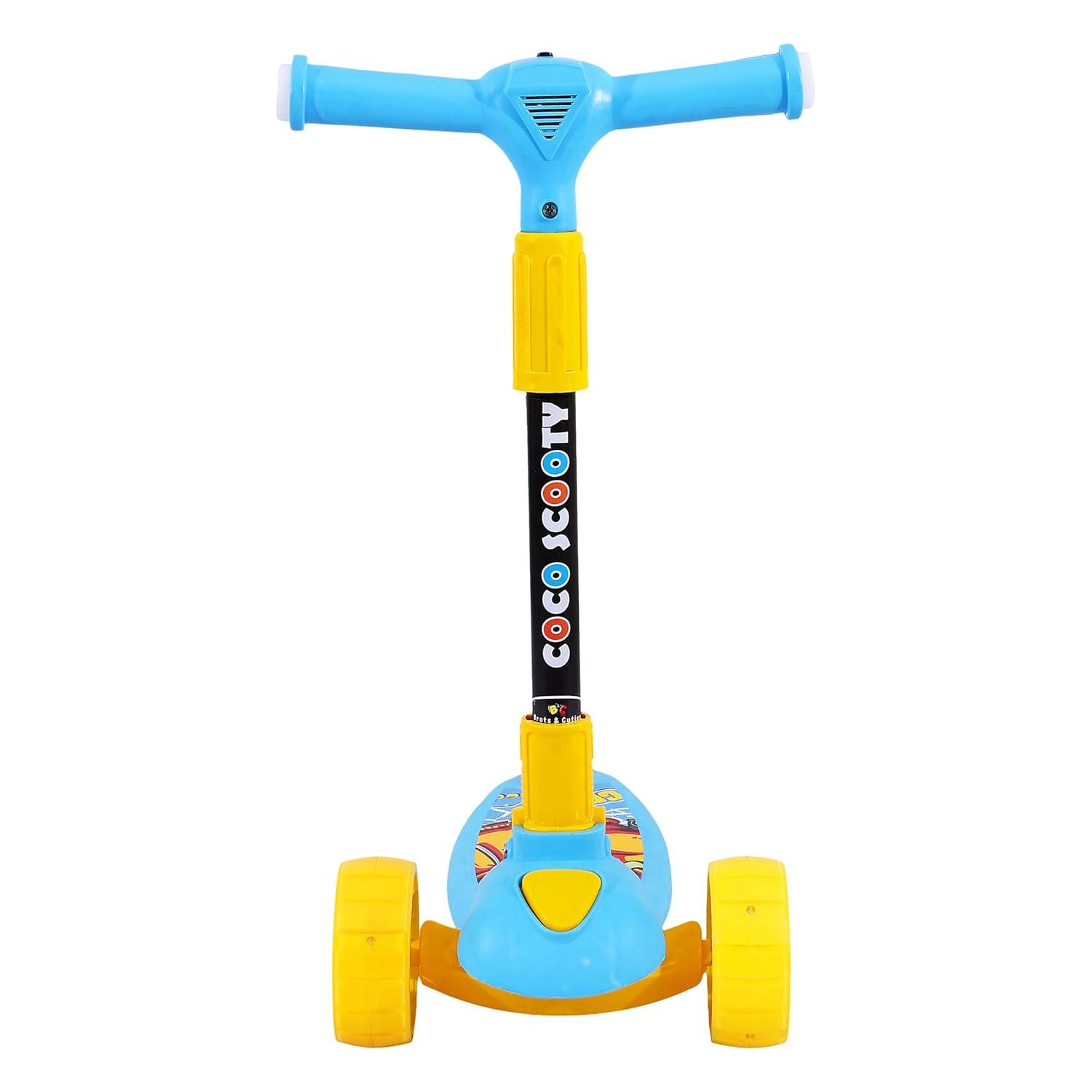 Kidoyz Jumbo Scooter for Kids 2 Wheels Steel Frame Large Foldable & Height Adjustable with Suspension Brake 2 Wheels Skate