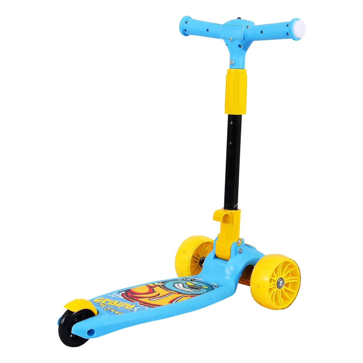 Kidoyz Jumbo Scooter for Kids 2 Wheels Steel Frame Large Foldable & Height Adjustable with Suspension Brake 2 Wheels Skate
