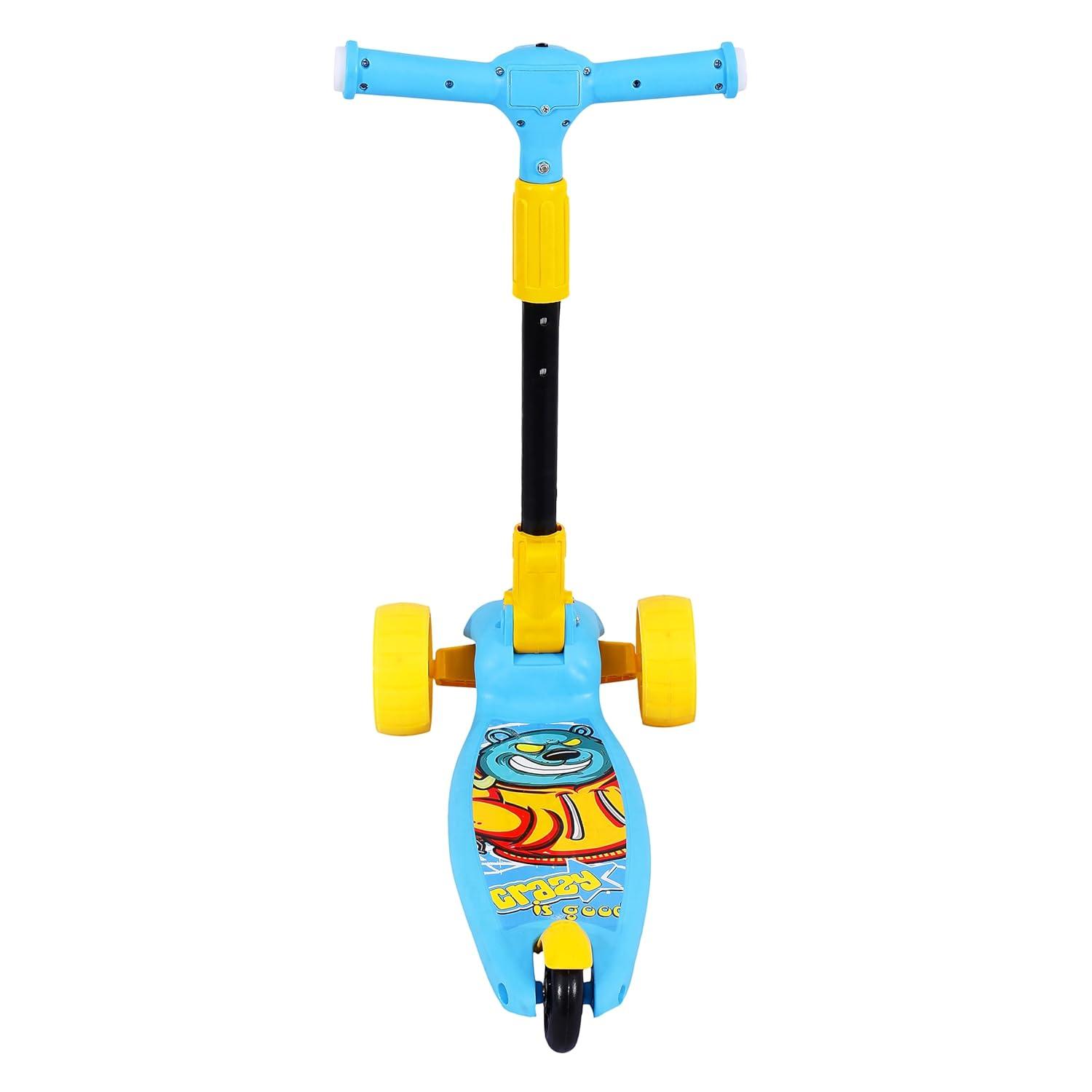 Kidoyz Jumbo Scooter for Kids 2 Wheels Steel Frame Large Foldable & Height Adjustable with Suspension Brake 2 Wheels Skate