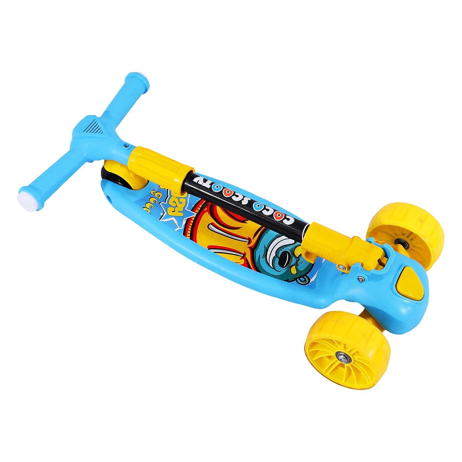 Kidoyz Jumbo Scooter for Kids 2 Wheels Steel Frame Large Foldable & Height Adjustable with Suspension Brake 2 Wheels Skate