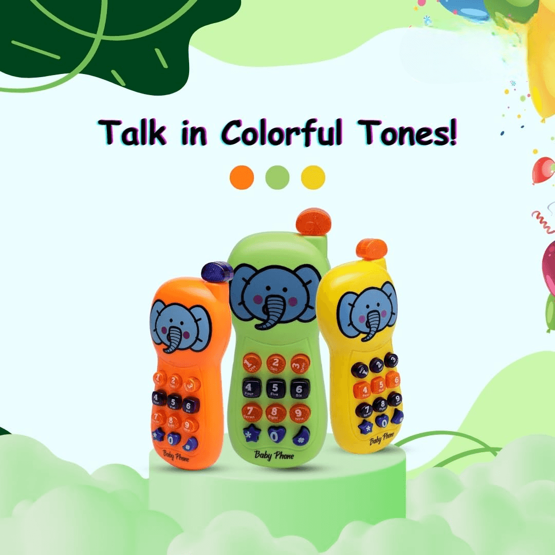 Doraemon Musical Mobile Button Phone Toy for Baby, Multicoloured - Pack of 1