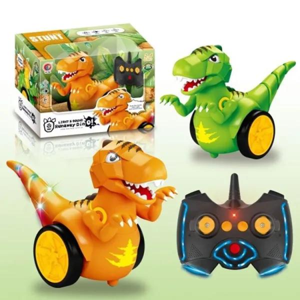Electric Remote Control Stunt Tyrannosaurus Robot Toy - Remote Control Dinosaur - REMOTE CONTROL DINOSAUR - Multicolor
