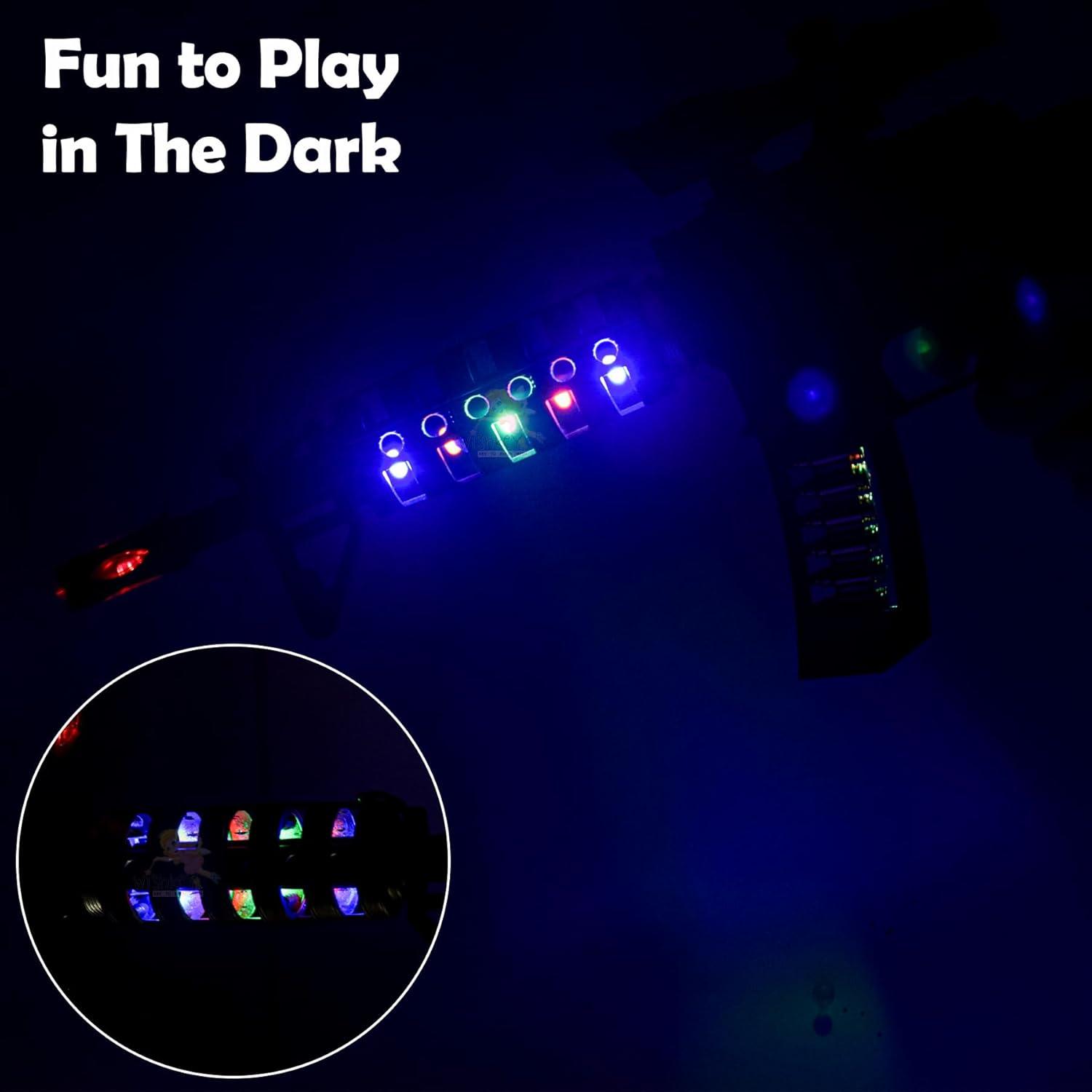 AK 47 Musical Gun Toy With Flashing Lifts Ultimate Shooter with Laser Light Play Vibrating Toy Gun with Moving Muzzle and Bullets, Battery Operated Toy Gun