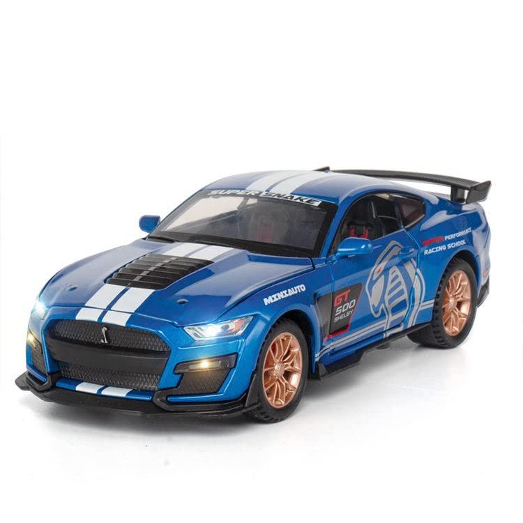 Die-Cast Mustang GT500 Shelby Metal Pull Back Car with Sound and Light for Kids  (Multicolor, Pack of: 1)