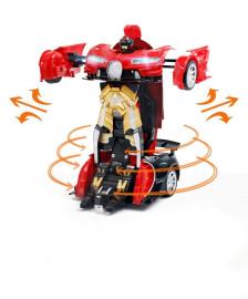 Transform Robot RC Car Rotating RC Deformation Robot Car Toy with LED Light - Multicolor