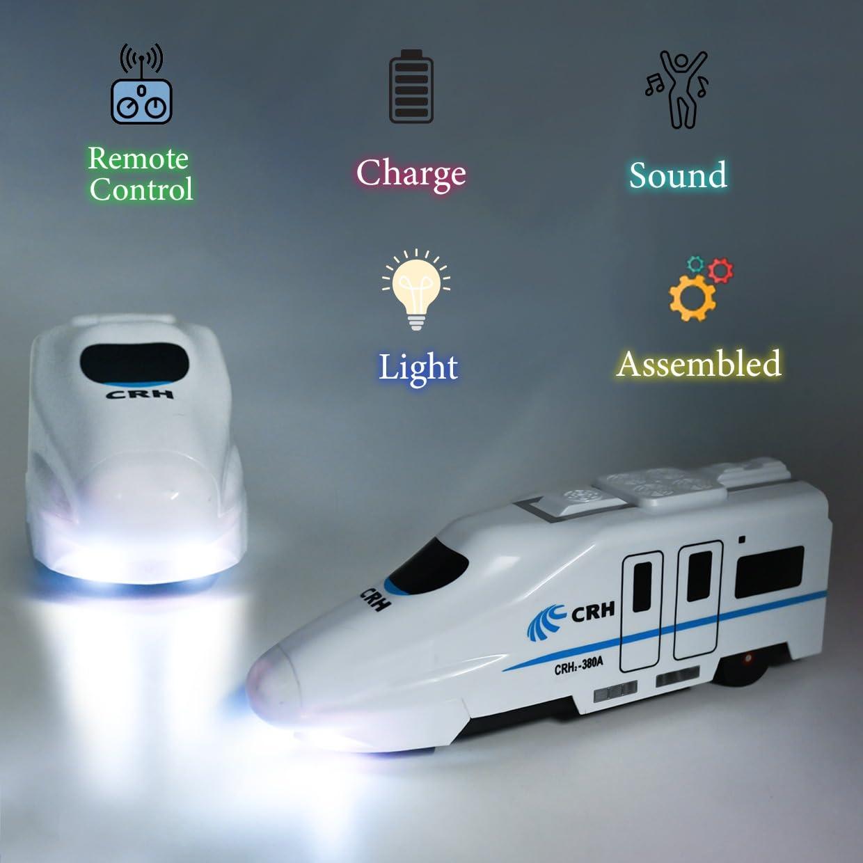 High Speed Remote Controlled Real Looking Bullet Train with LED Flash Light and Rechargeable Battery