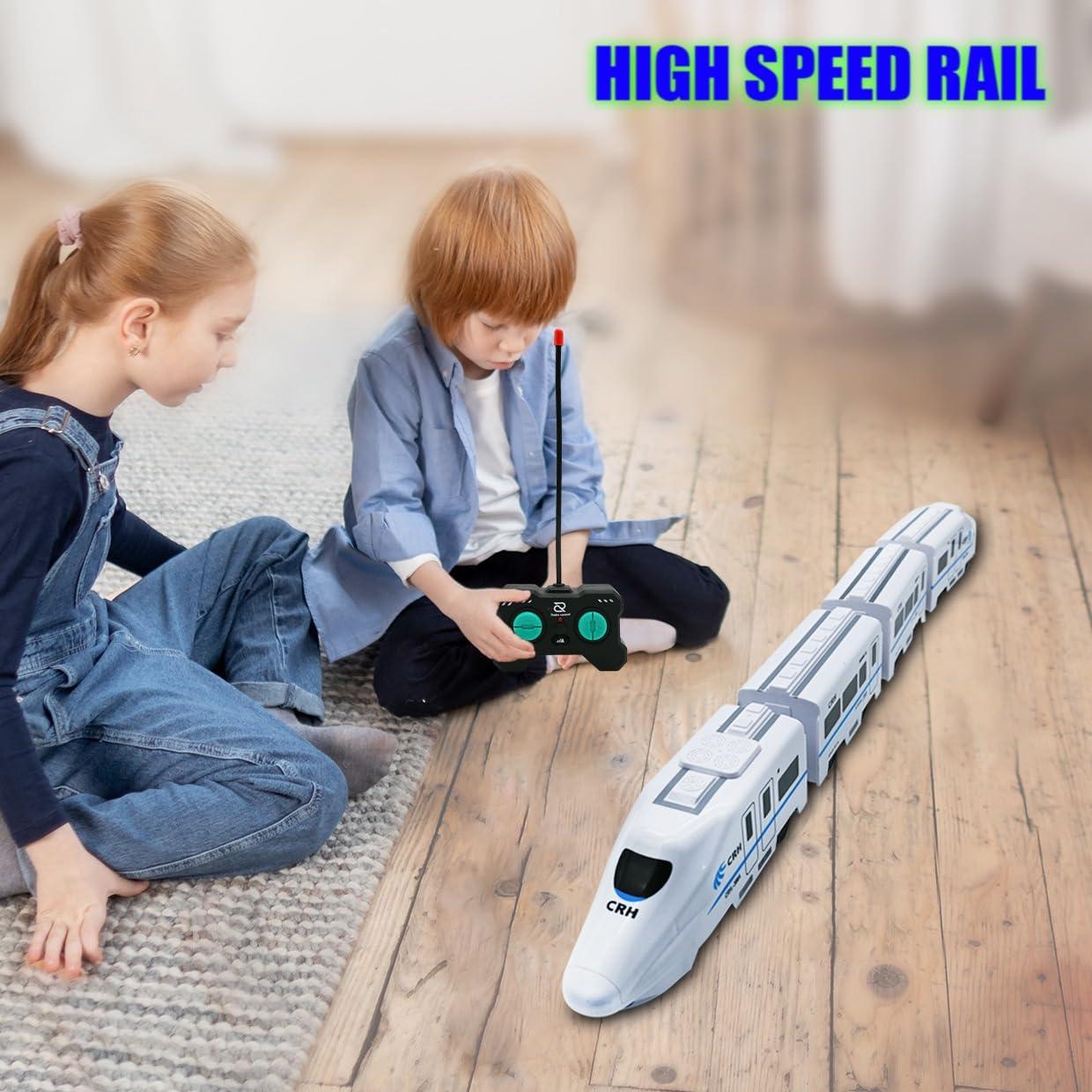 High Speed Remote Controlled Real Looking Bullet Train with LED Flash Light and Rechargeable Battery