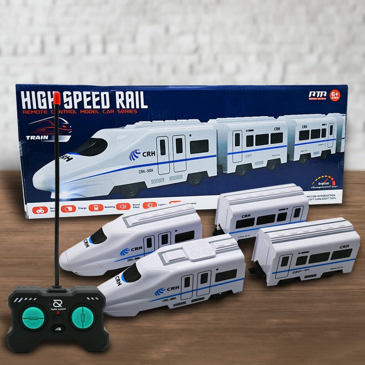 High Speed Remote Controlled Real Looking Bullet Train with LED Flash Light and Rechargeable Battery