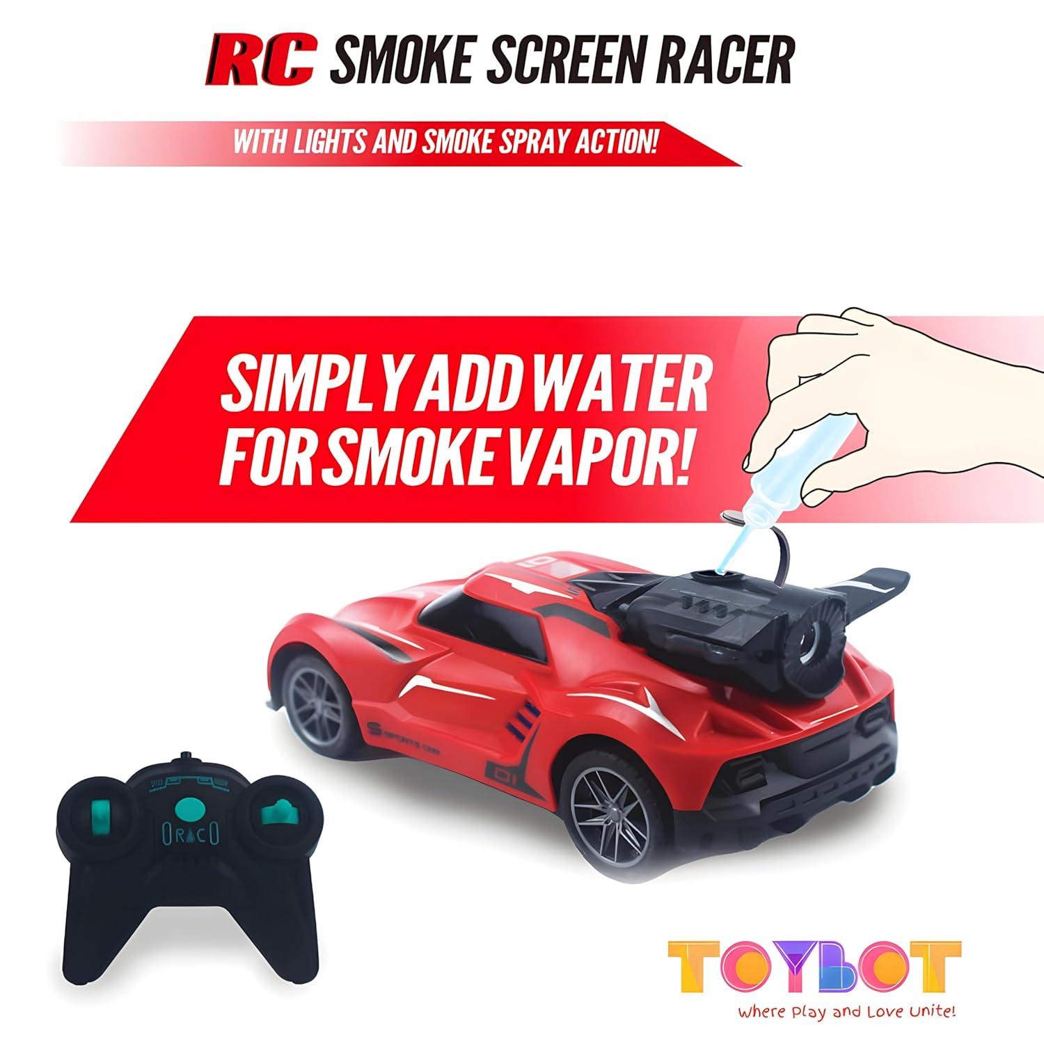 Remote Car with Mist Smoke Spray and Light Up RC Racing Car Toy Vehicle Remote Control Car for Kids - Multicolor