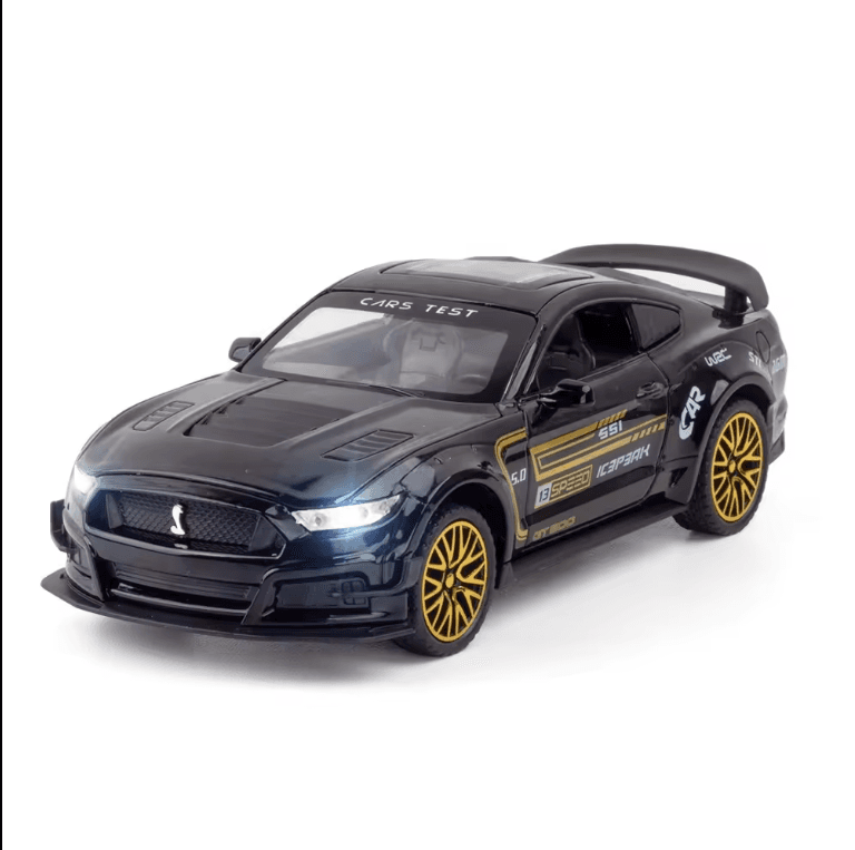 Die-Cast Mustang GT500 Shelby Metal Pull Back Car with Sound and Light for Kids  (Multicolor, Pack of: 1)