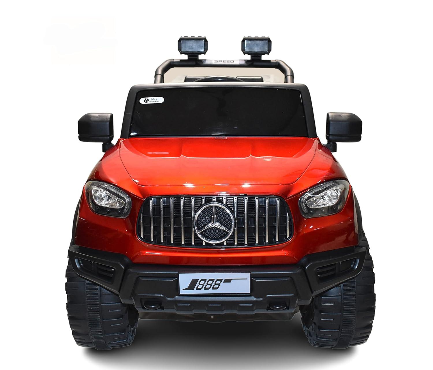 Kidoyz Kids Battery Operated Jeep for Kids Ride on Toy Kids Car with RGB Light & Music - (Red/Black)