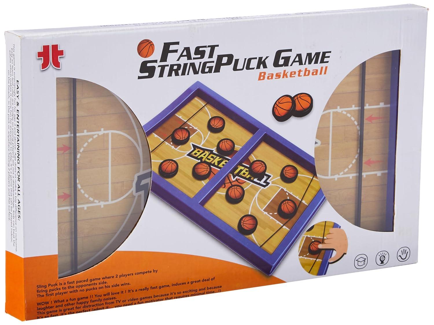 Fast Sling Puck Game Board String Hockey Toy| Party Game for Adult Parent Kids Children