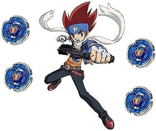 Metal Fusion Clash of Speed Top with 4 Blades&1 Launchers in One Pack(Multi Color) (4d Spinning top)