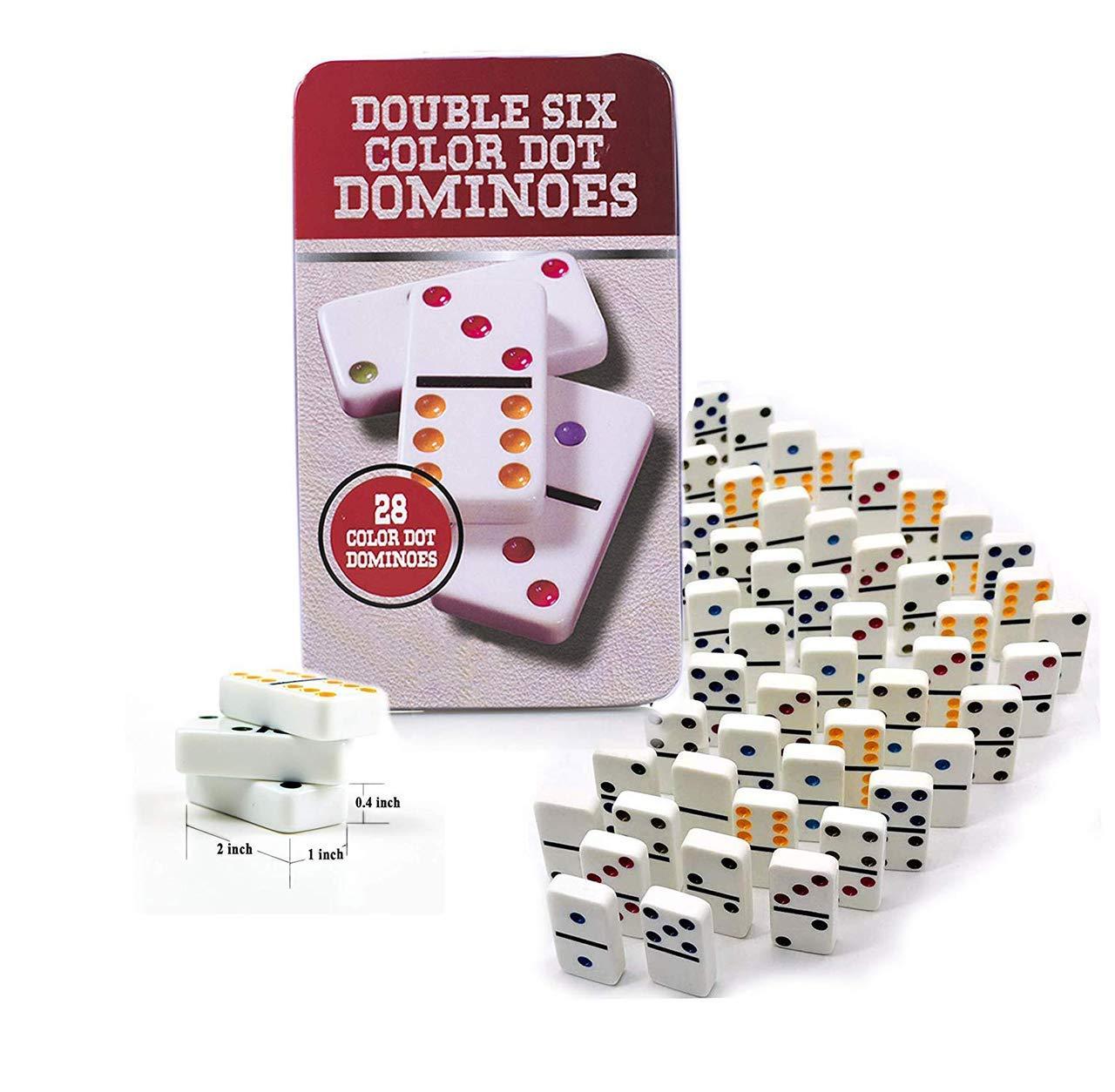 Double Six Domino Game Set with 28 Domino Tiles