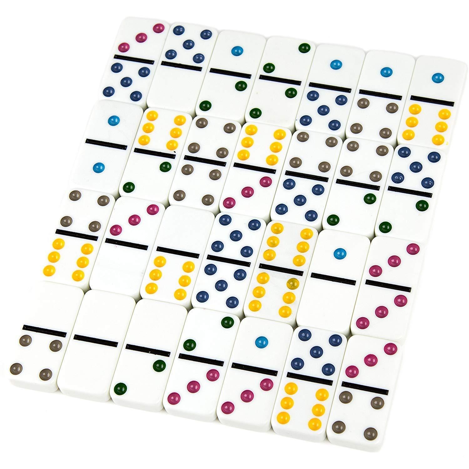 Double Six Domino Game Set with 28 Domino Tiles