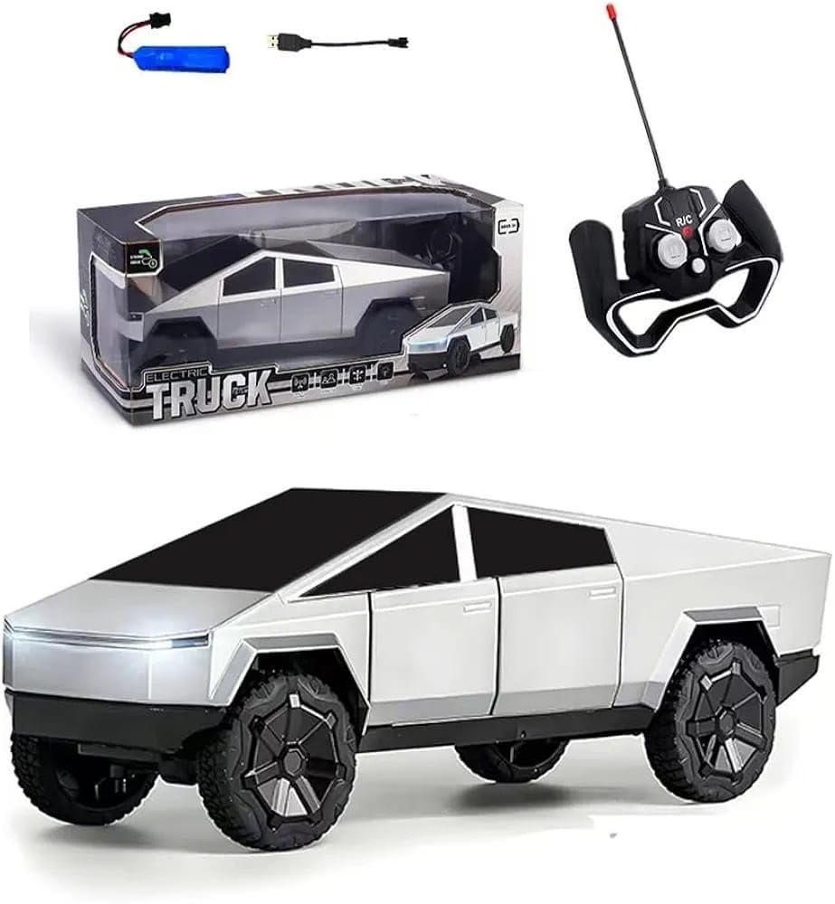 Remote Control Car for Kids Tesla Cybertruck Toy High Speed with Dual Motor 2.4GHz Long Battery Life Light Effects