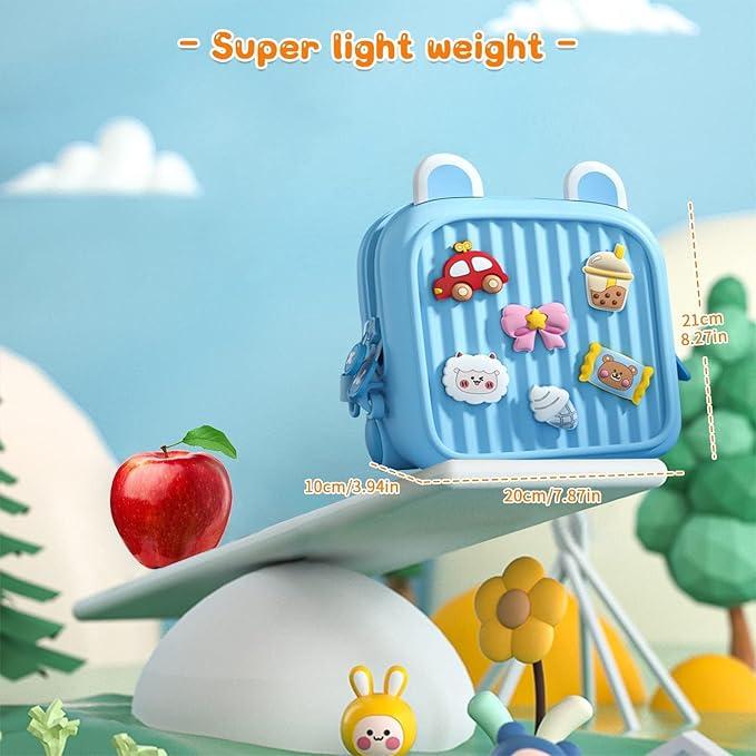 Kids Cute Toddler Mini DIY Premium Backpack - Bule Color